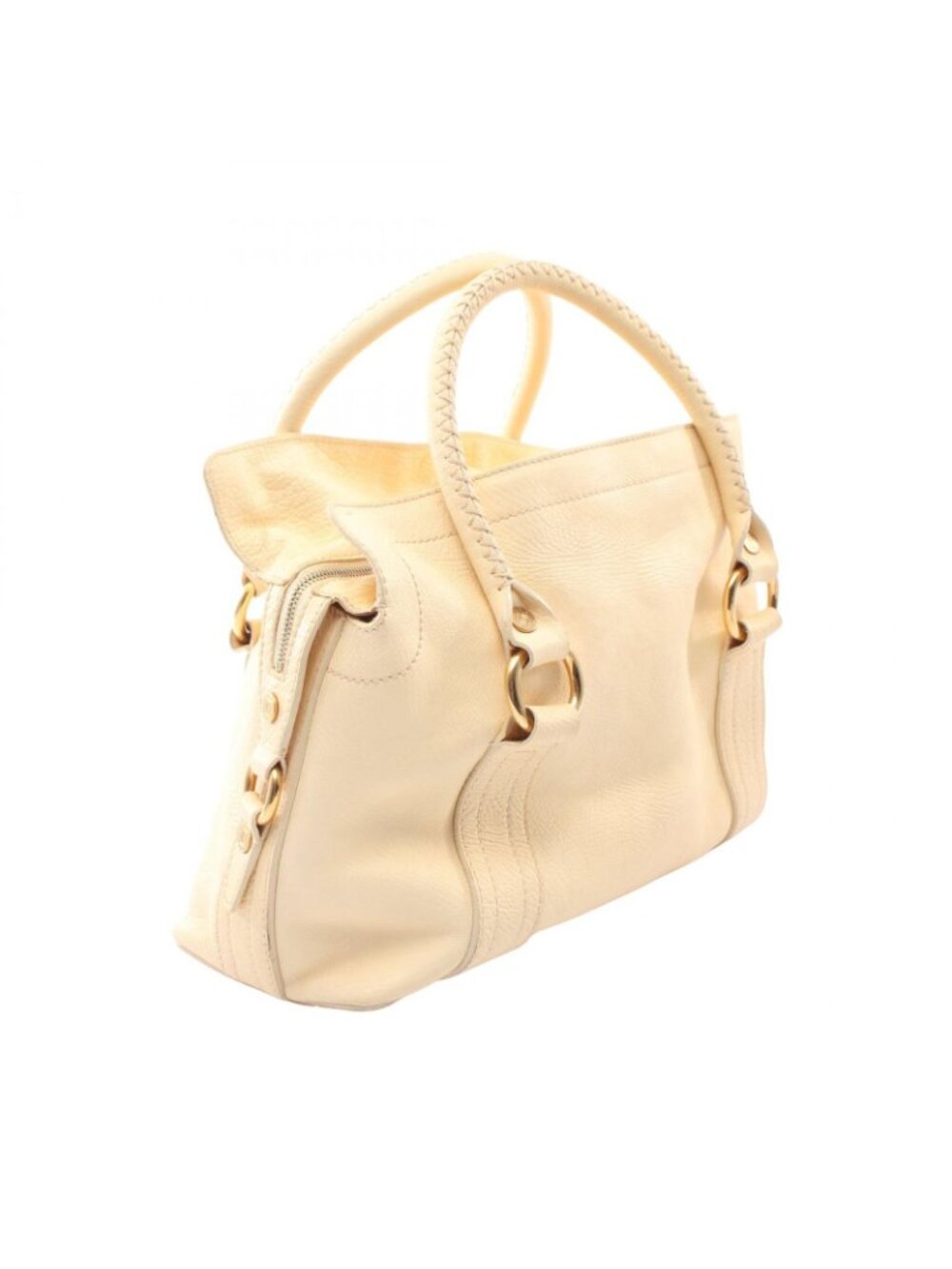 Celine Handbag Macadam Cream Leather Triomphe - Picture 2 of 11